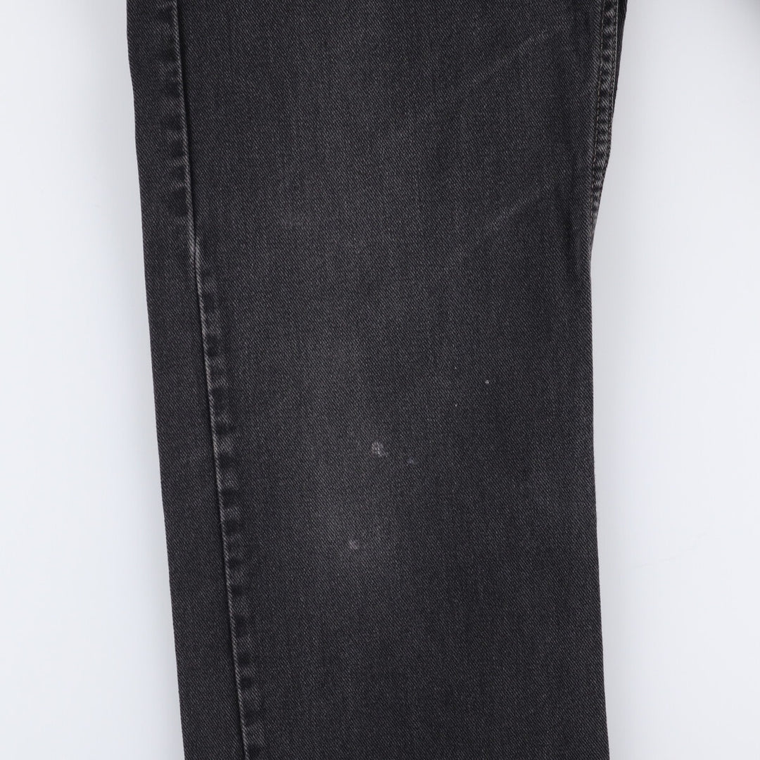 00'S Levi's 505 REGULAR FIT STRAIGHT LEG Black Denim Tapered Denim Pants Made in Canada Men's W32 equivalent cotton black type Vintage Second Hand