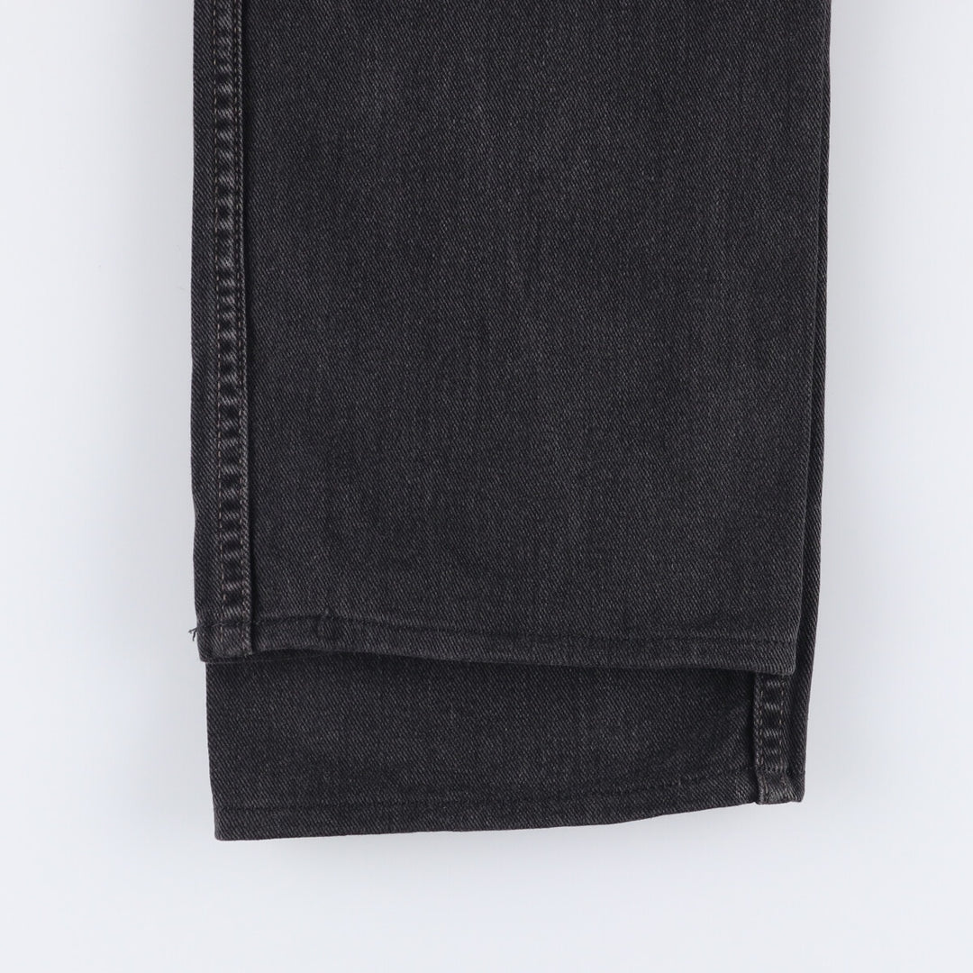 00'S Levi's 505 REGULAR FIT STRAIGHT LEG Black Denim Tapered Denim Pants Made in Canada Men's W32 equivalent cotton black type Vintage Second Hand
