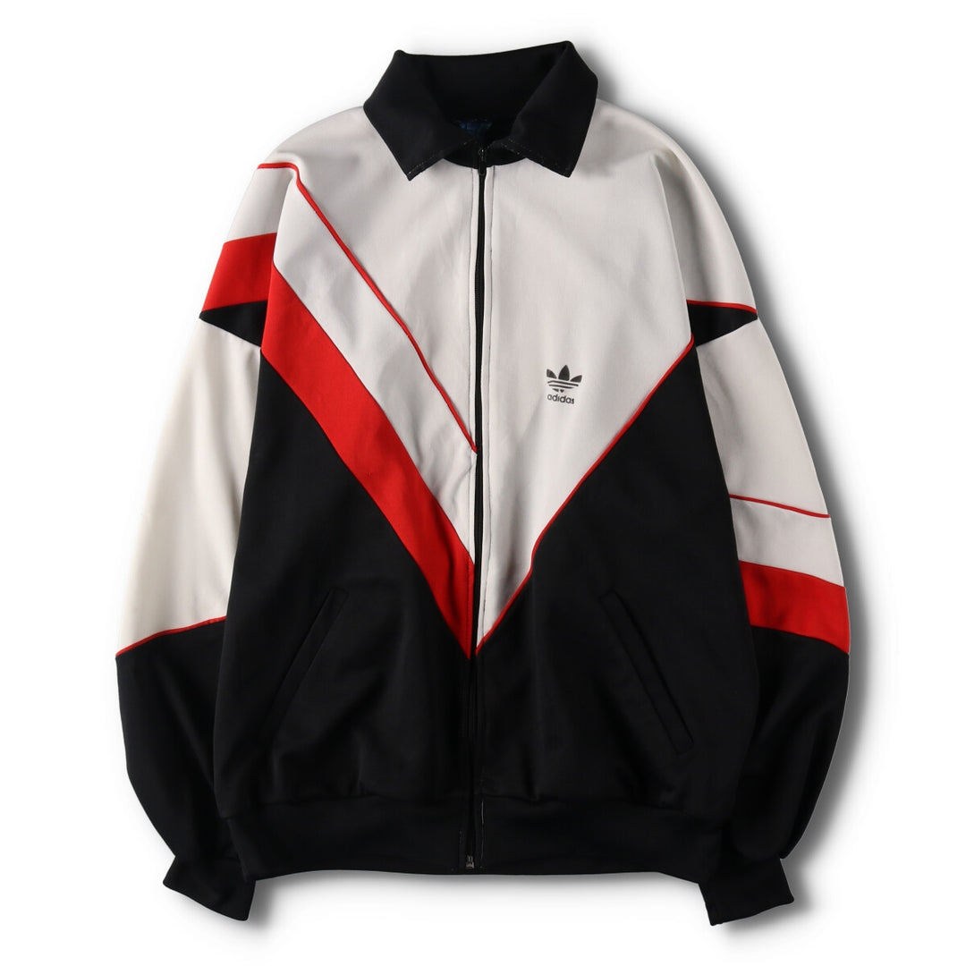 Vintage 80'S adidas collared track jacket, made in Spain, men's XL size /evb007609