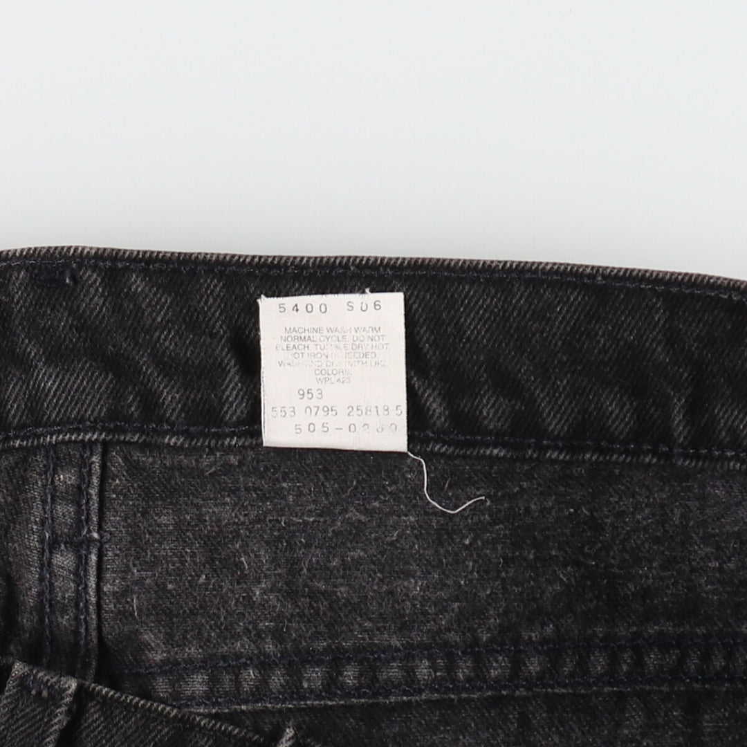 90'S Levi's 505 Black Denim Tapered Denim Pants Made in USA Men's W32 Vintage /evb007619