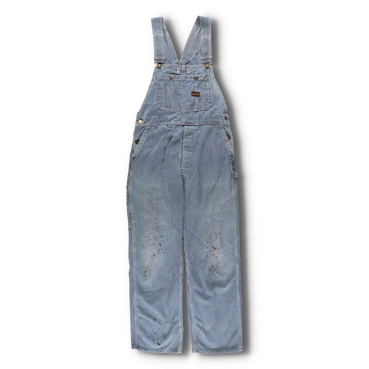 50s-60'S Big Smith Hickory Stripe Overalls for Men, W35 equivalent, Vintage /evb007621