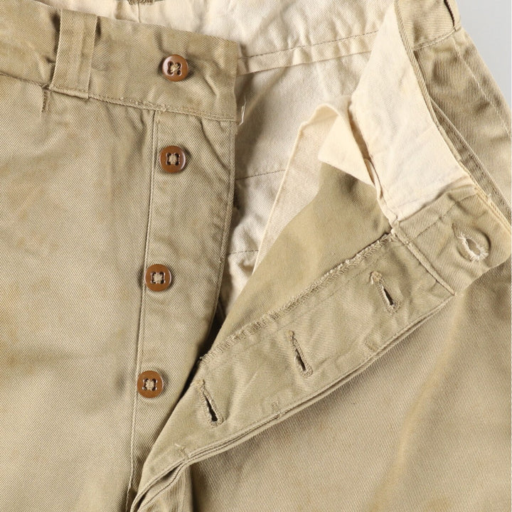 50'S US military genuine military chino pants made in USA 30x31 men's w29 equivalent vintage /evb007622