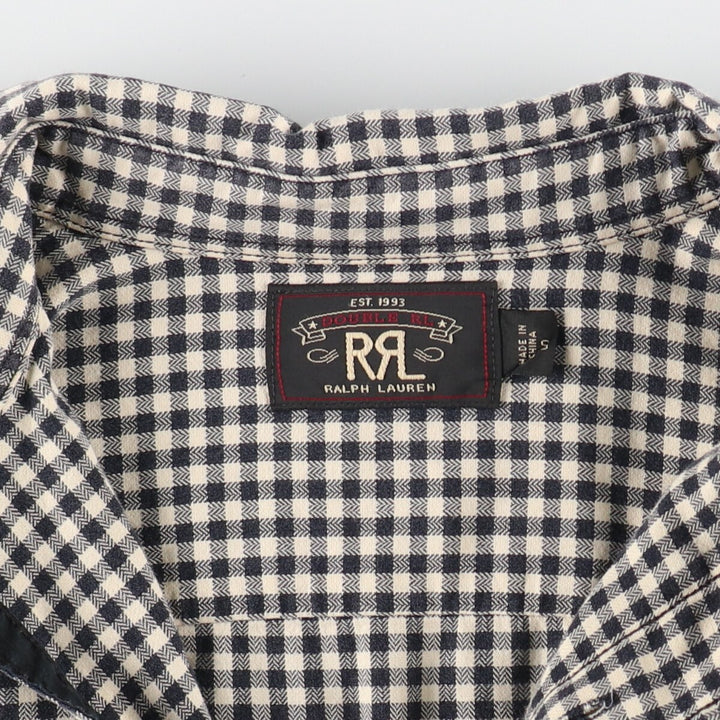 Ralph Lauren RRL Double RL 2nd Edition Long Sleeve Cotton Check Shirt Men's S Size /evb007680