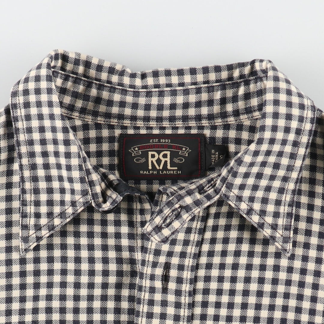 Ralph Lauren RRL Double RL 2nd Edition Long Sleeve Cotton Check Shirt Men's S Size /evb007680