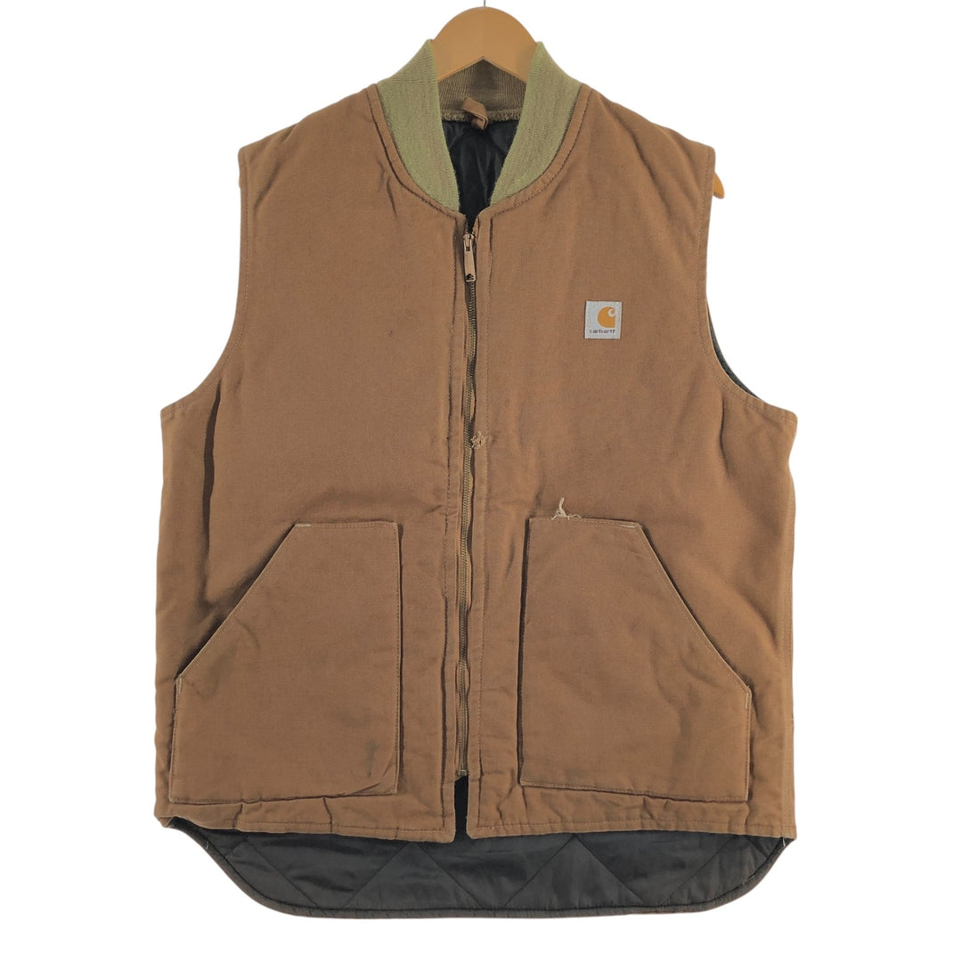 80'S Carhartt Classic Vest Duck Vest Made in USA Men's L Size Vintage /evb007690