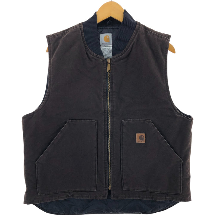 00'S Carhartt Classic Vest Duck Vest Made in USA Men's L size /evb007697