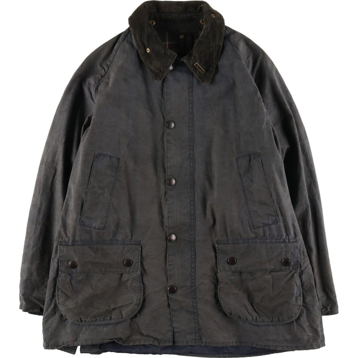 90'S Barbour Bedale Badged 3 Warrant Waxed Cotton Oiled Jacket Made in England C42 Men's L size /evb007731