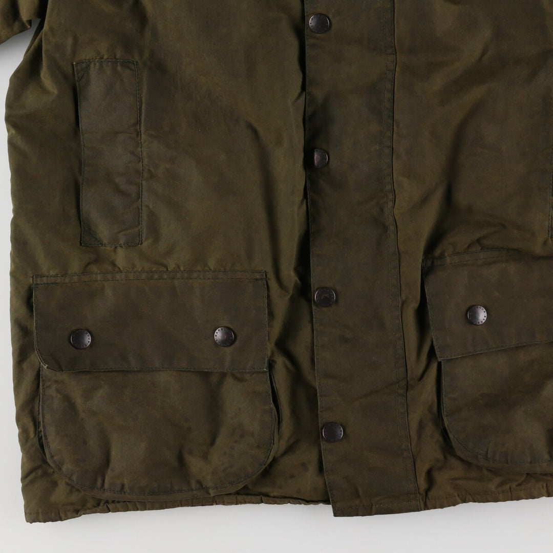 90'S Barbour Beaufort Old 3 Warrant Oiled Hunting Jacket Made in England C42 Men's L size /evb007762