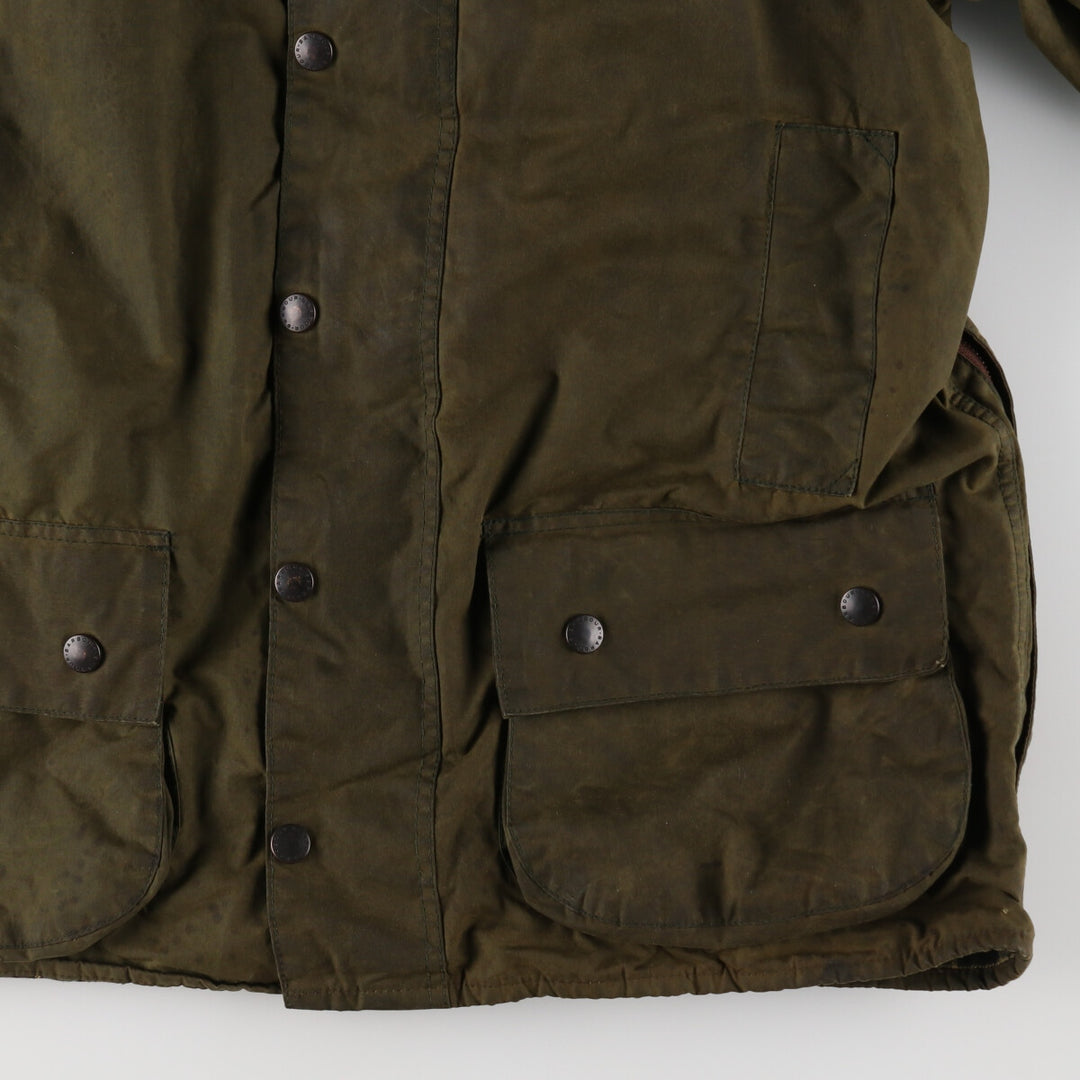 90'S Barbour Beaufort Old 3 Warrant Oiled Hunting Jacket Made in England C42 Men's L size /evb007762