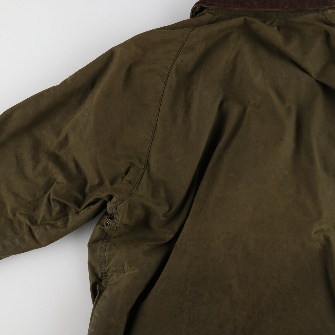 90'S Barbour Beaufort Old 3 Warrant Oiled Hunting Jacket Made in England C42 Men's L size /evb007762