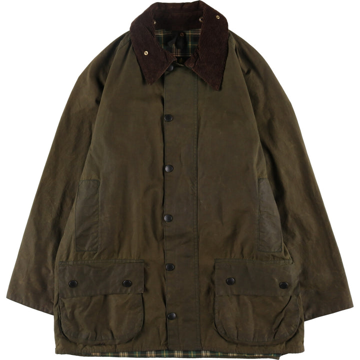 90'S Barbour BEAUFORT 3 Warrant Oiled Hunting Jacket Made in England C42 Men's L size /evb007767