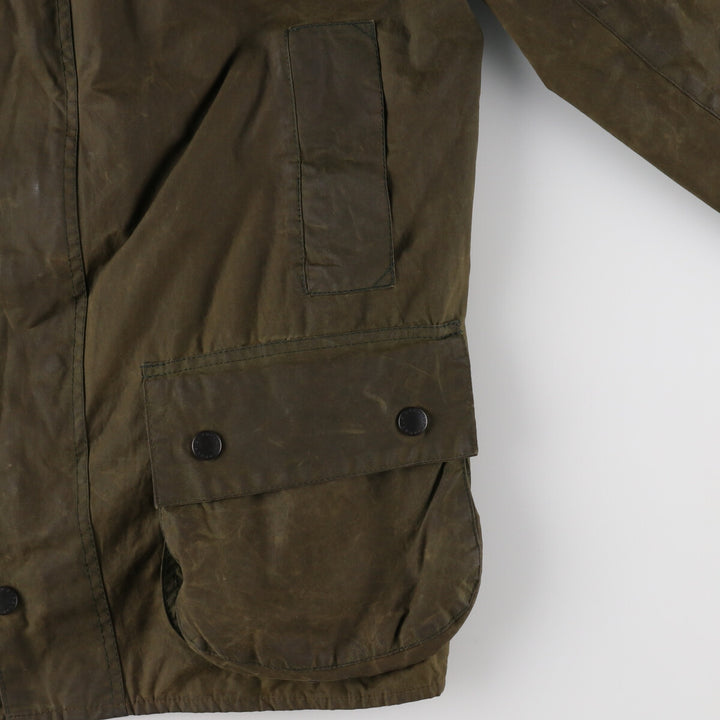 90'S Barbour BEAUFORT 3 Warrant Oiled Hunting Jacket Made in England C42 Men's L size /evb007767