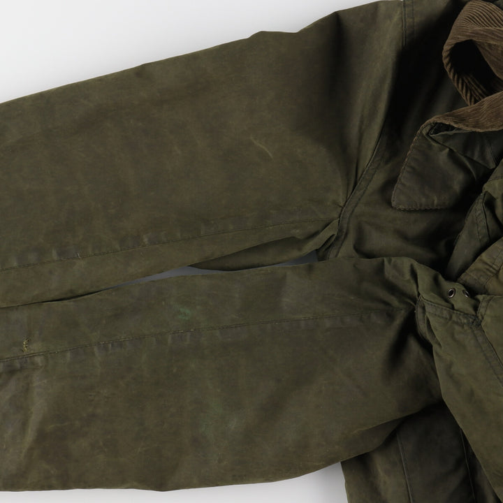 80s-90'S Barbour Border Old 3 Warrant Waxed Cotton Oiled Jacket Made in England C38 Men's M Size Vintage /evb007771