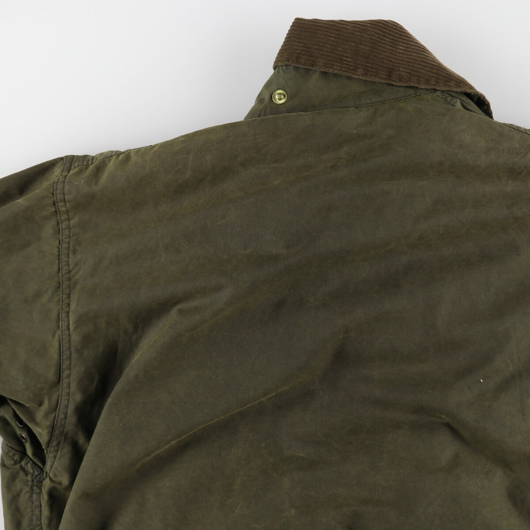 80s-90'S Barbour Border Old 3 Warrant Waxed Cotton Oiled Jacket Made in England C38 Men's M Size Vintage /evb007771