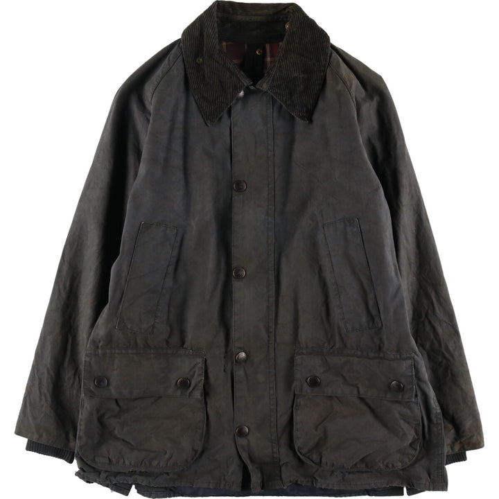 80s-90'S Barbour Bedale Old 3 Warrant Waxed Cotton Oiled Jacket Made in England C38 Men's M Size Vintage /evb007774