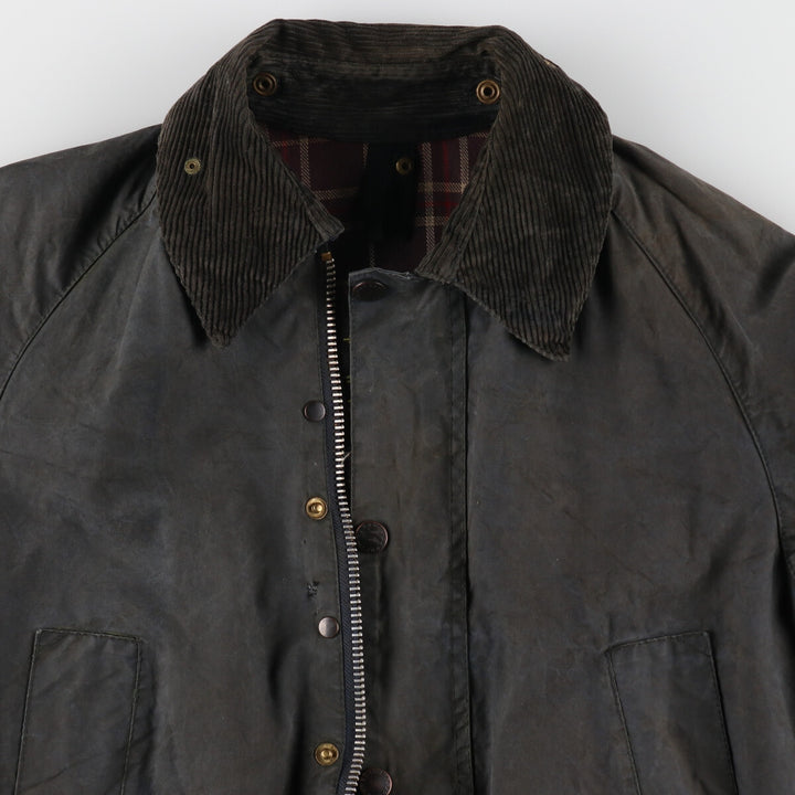 80s-90'S Barbour Bedale Old 3 Warrant Waxed Cotton Oiled Jacket Made in England C38 Men's M Size Vintage /evb007774