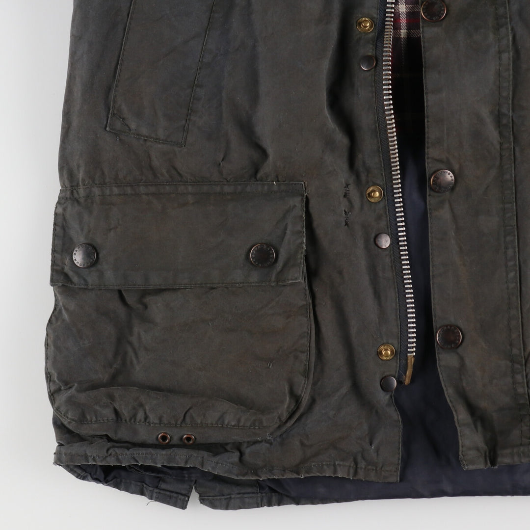 80s-90'S Barbour Bedale Old 3 Warrant Waxed Cotton Oiled Jacket Made in England C38 Men's M Size Vintage /evb007774