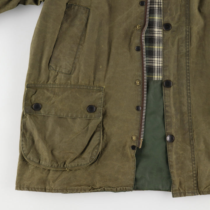 80s-90'S Barbour Bedale Old 3 Warrant Waxed Cotton Oiled Jacket Made in England C42 Men's L Size Vintage /evb007778