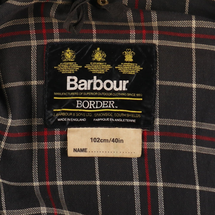 Barbour BORDER 3 Warrant Badged Waxed Cotton Oiled Jacket Made in the UK C40 Men's M size /evb007783