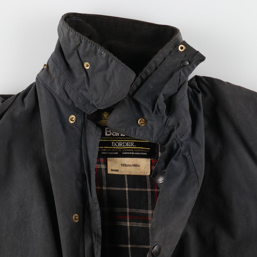 Barbour BORDER 3 Warrant Badged Waxed Cotton Oiled Jacket Made in the UK C40 Men's M size /evb007783