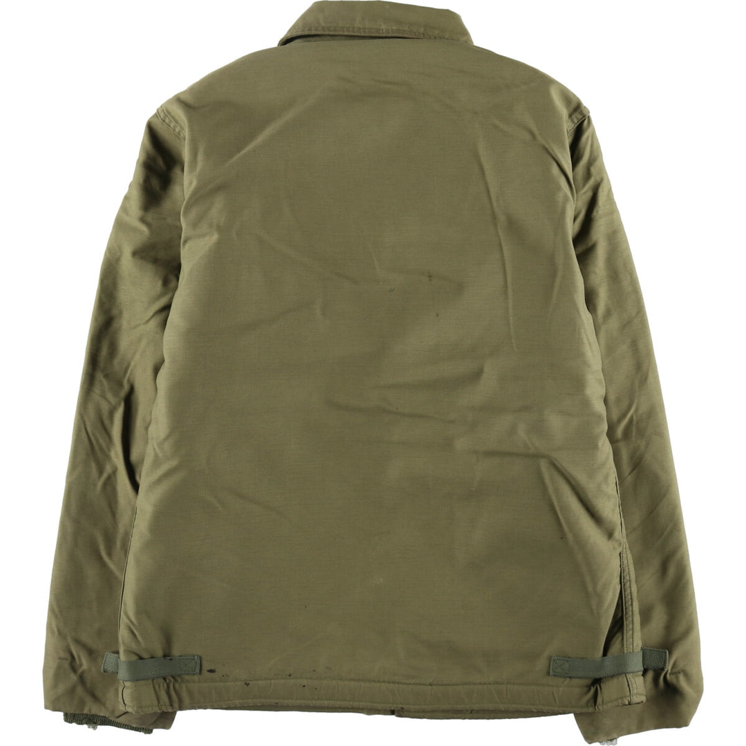 1970'S US Military A-2 Deck Jacket, Made in USA, Medium (38-40), Men's Size M, Vintage unclear Khaki type sage green Vintage Second Hand