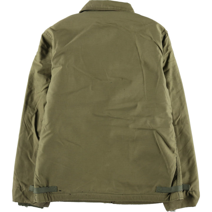 1970'S US Military A-2 Deck Jacket, Made in USA, Medium (38-40), Men's Size M, Vintage unclear Khaki type sage green Vintage Second Hand