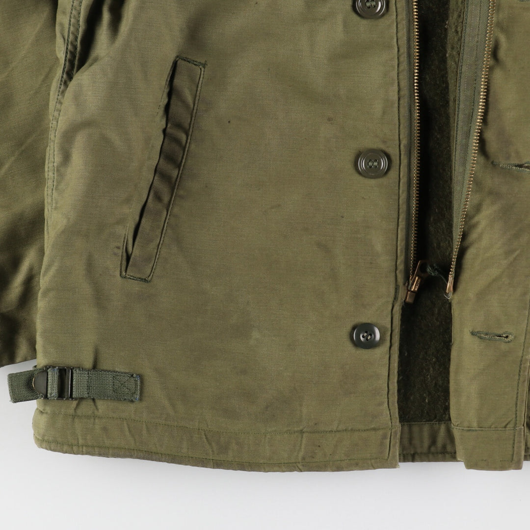 1970'S US Military A-2 Deck Jacket, Made in USA, Medium (38-40), Men's Size M, Vintage unclear Khaki type sage green Vintage Second Hand