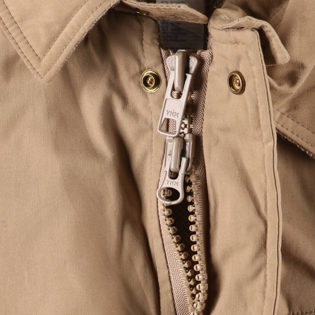 Vintage 1980'S LLBean Storm Coat, padded coat, made in the USA, men's size L polyester Beige type Vintage Second Hand