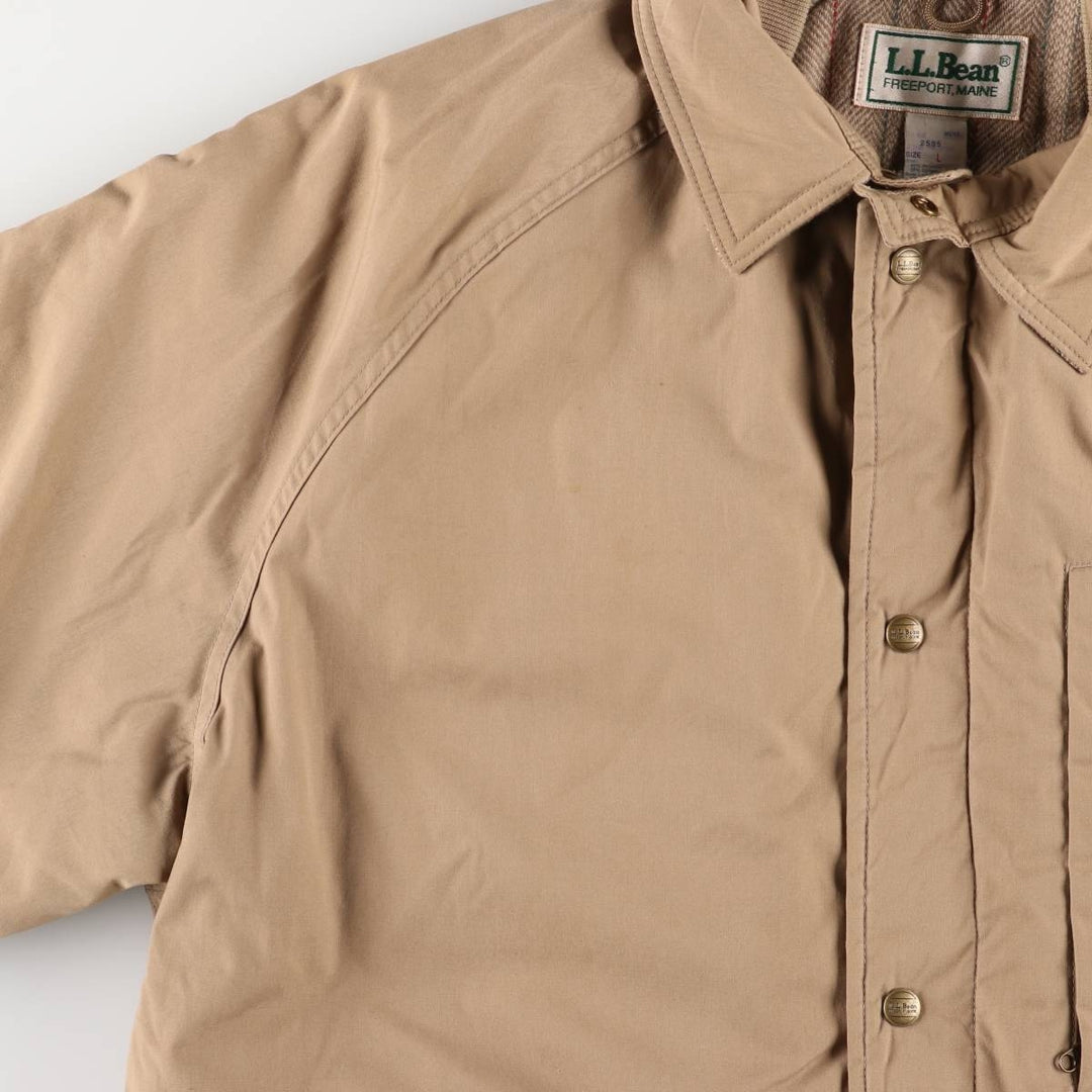 Vintage 1980'S LLBean Storm Coat, padded coat, made in the USA, men's size L polyester Beige type Vintage Second Hand