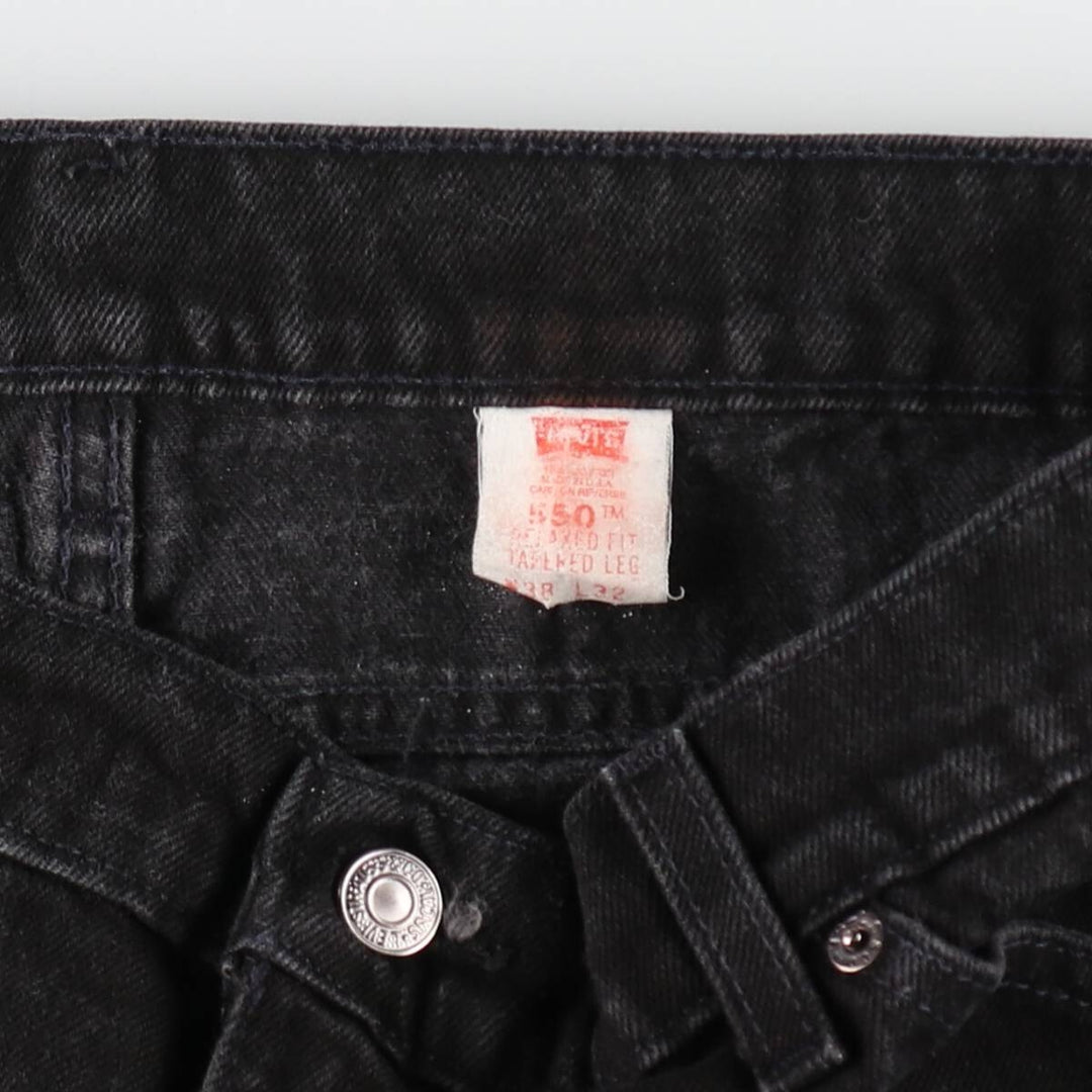 90'S Levi's 550 Relaxed Fit Tapered Leg Black Denim Tapered Denim Pants Made in USA Men's W38 /evb007861