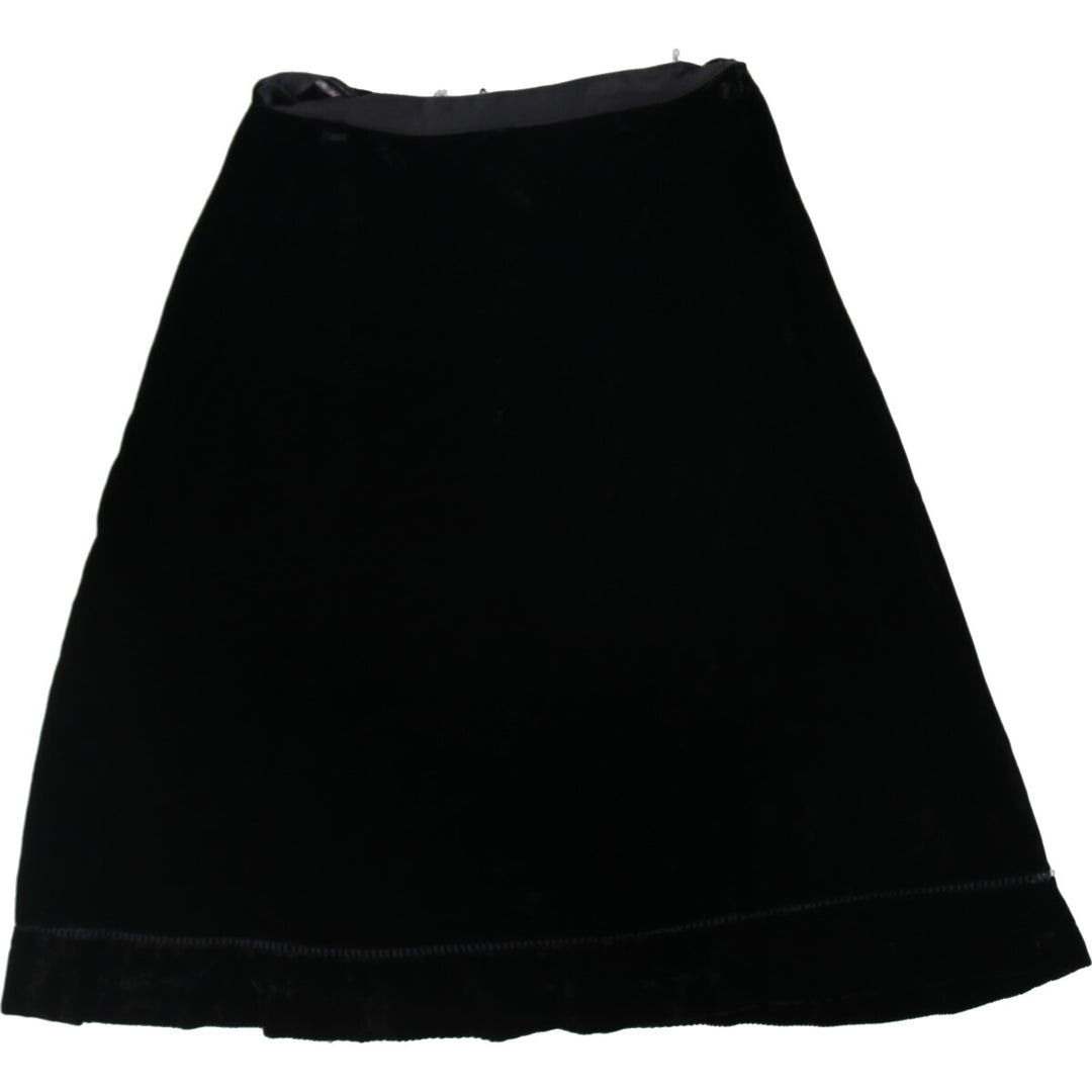 Vintage 70s-80'S velour half-length flared skirt for women, size M /evb008031