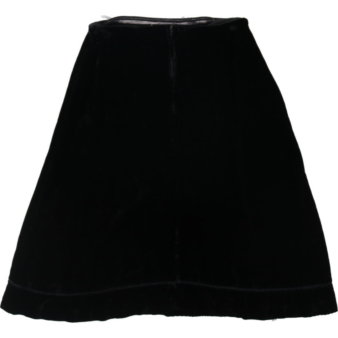 Vintage 70s-80'S velour half-length flared skirt for women, size M /evb008031