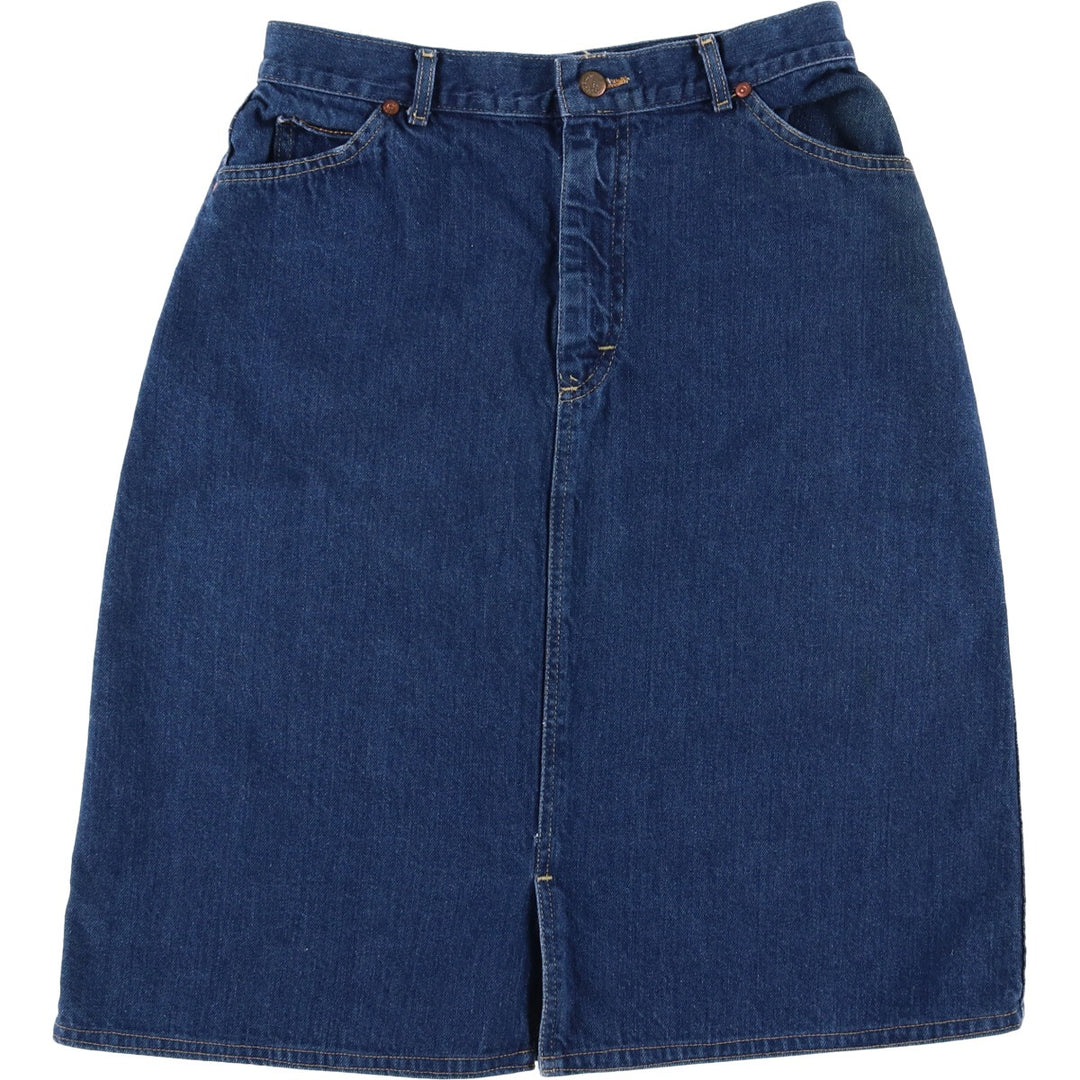 Vintage Lee Riders denim half-length trapezoid skirt, size L, from the 1970s. unclear blue type Vintage Second Hand