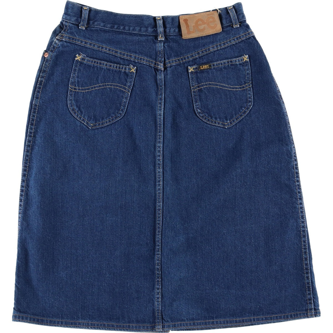 Vintage Lee Riders denim half-length trapezoid skirt, size L, from the 1970s. unclear blue type Vintage Second Hand