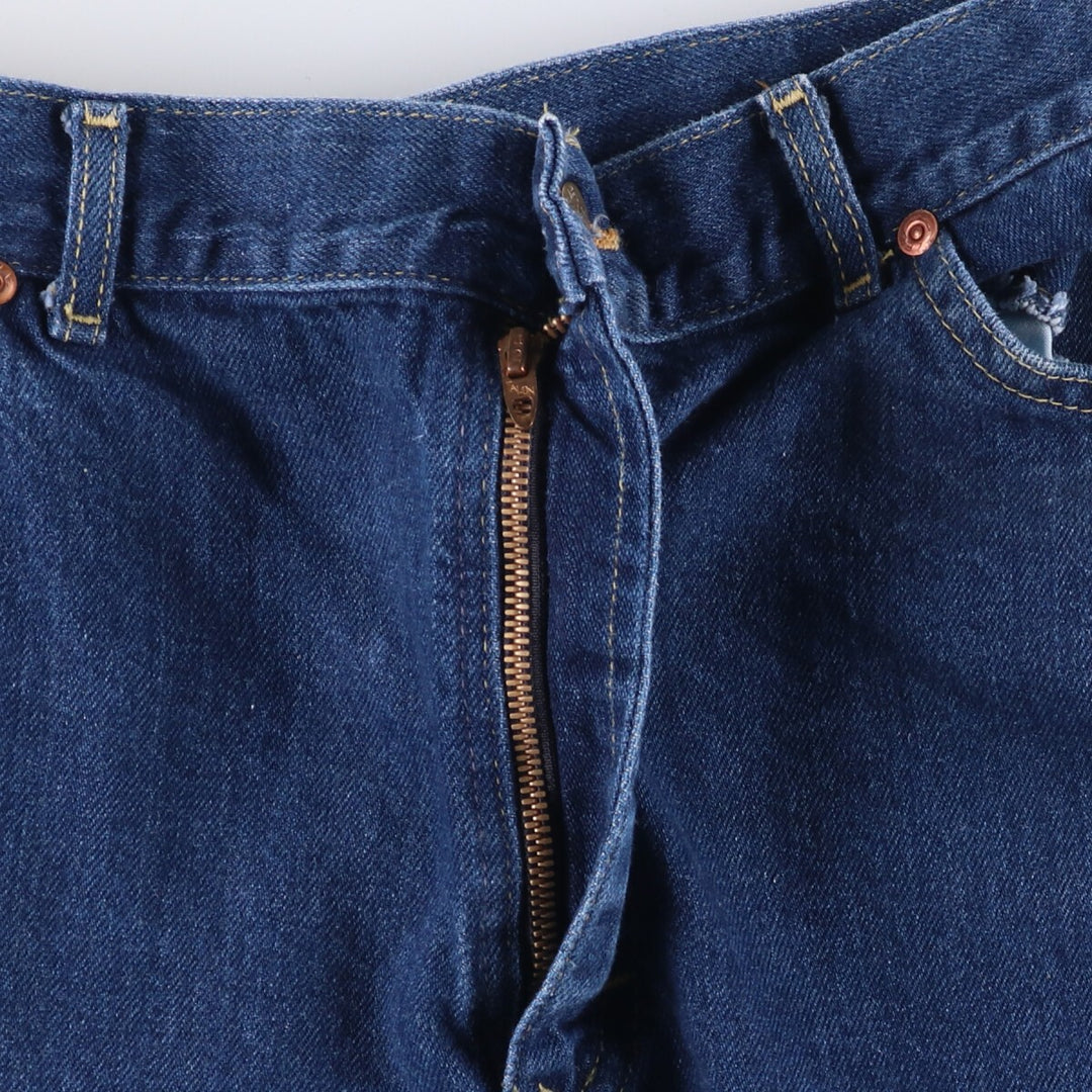 Vintage Lee Riders denim half-length trapezoid skirt, size L, from the 1970s. unclear blue type Vintage Second Hand