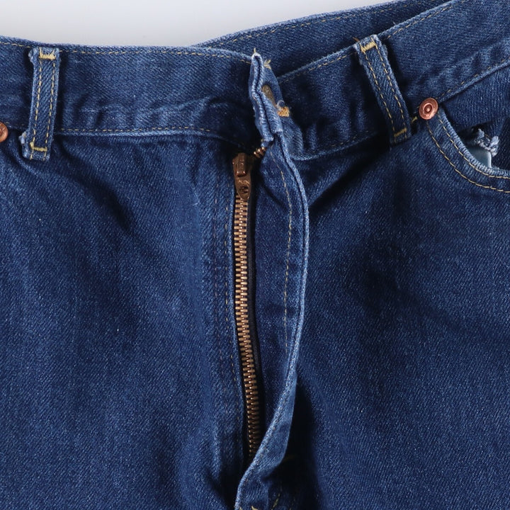 Vintage Lee Riders denim half-length trapezoid skirt, size L, from the 1970s. unclear blue type Vintage Second Hand