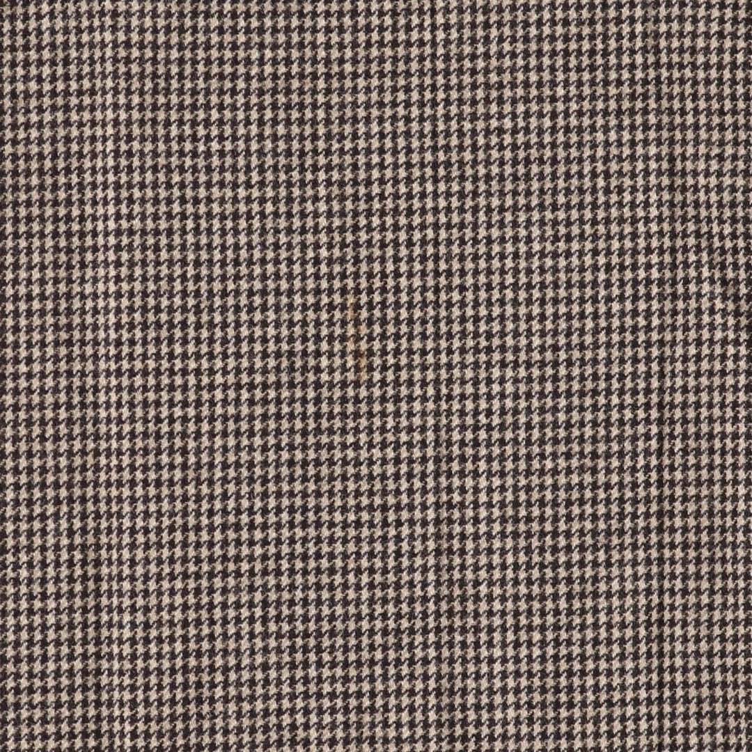 70s~80'S Louis for Women Houndstooth Pattern Wool Long Pleated Skirt Made in USA Women's M Size Vintage /evb008035