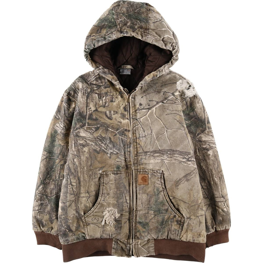 Carhartt Active Jacket Real Tree Camo Duck Full Zip Parka Women's Size L /evb008049