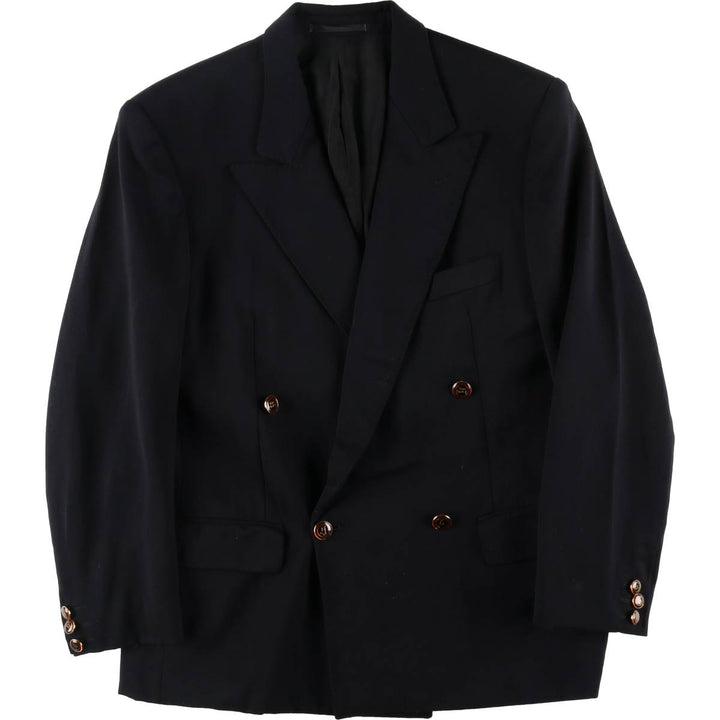 Pierre Cardin PARIS Double-breasted Peaked Lapel Navy Blazer Tailored Jacket Men's M size /evb008109