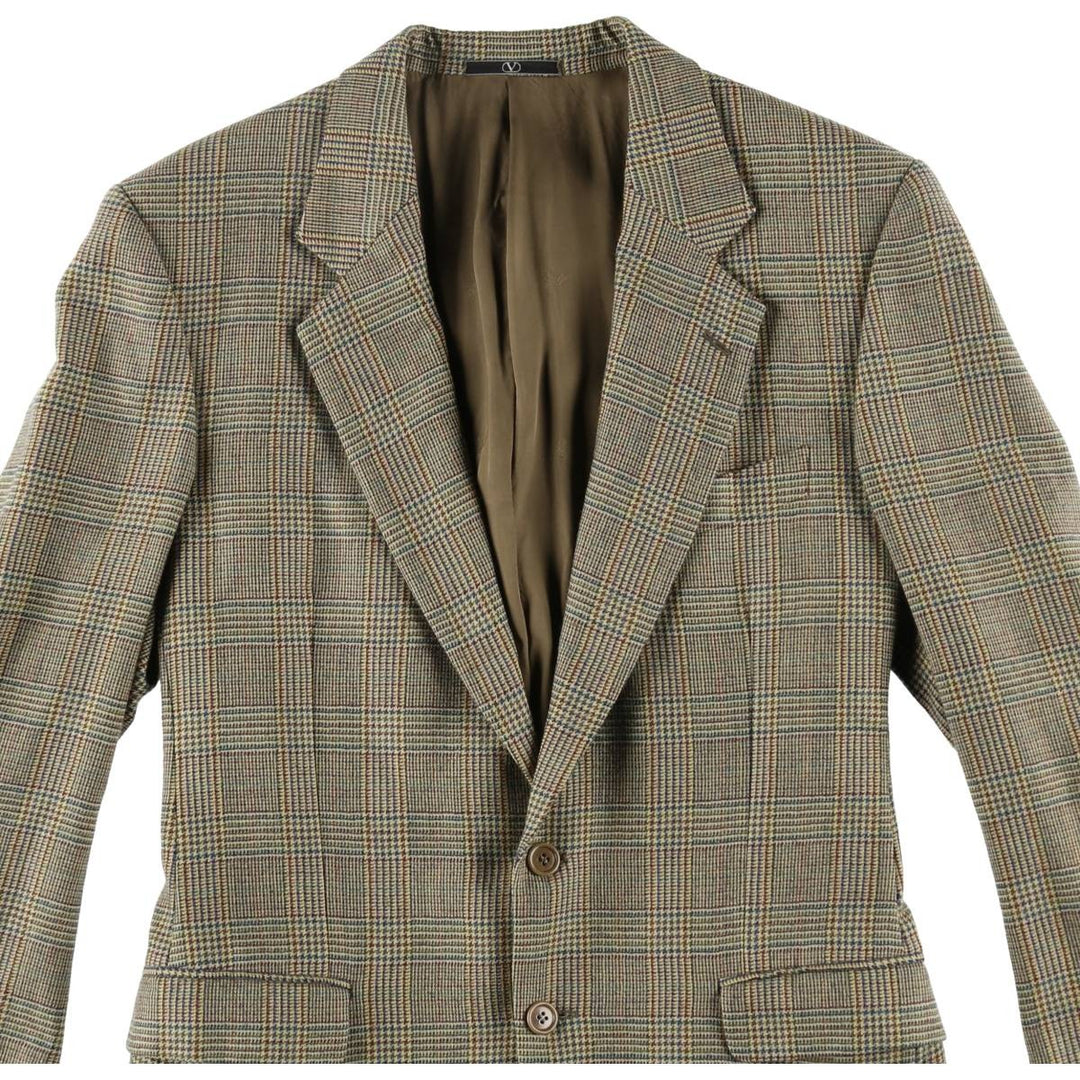 Valentino VALENTINO Check Pattern Wool Tailored Jacket Men's S size /evb008110