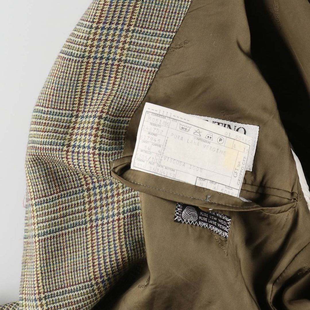 Valentino VALENTINO Check Pattern Wool Tailored Jacket Men's S size /evb008110