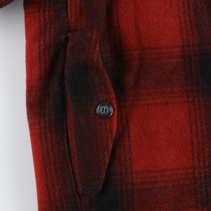 Vintage ombre check hunting wool Mackinaw jacket, men's size XL unclear red type Vintage Second Hand
