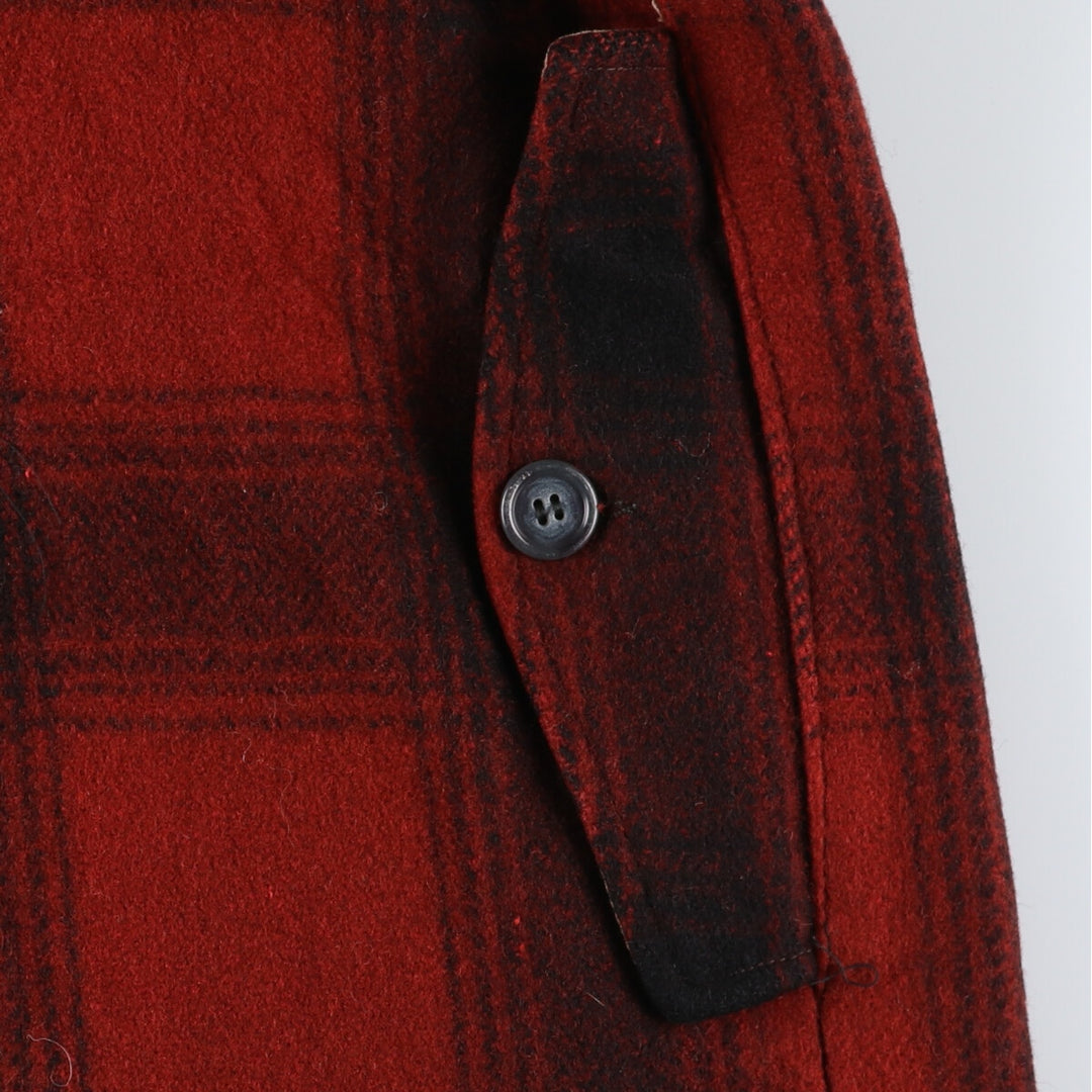Vintage ombre check hunting wool Mackinaw jacket, men's size XL unclear red type Vintage Second Hand