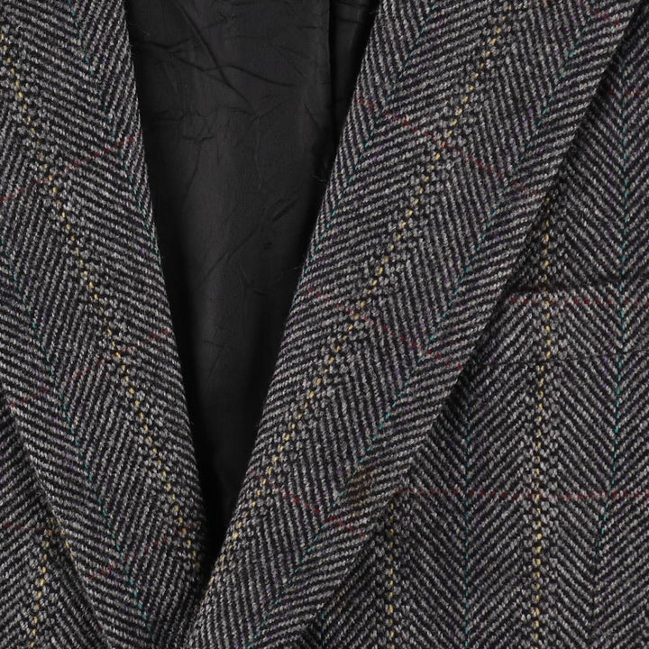 ~90'S Burberry's Striped Pattern Herringbone Wool Tailored Jacket Made in USA Men's XL Vintage /evb008134