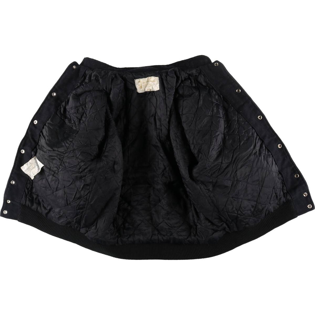 du CHARME Leather Sleeve Wool Varsity Jacket Award Jacket Varsity Jacket Made in Canada Men's L Size Vintage /evb008141