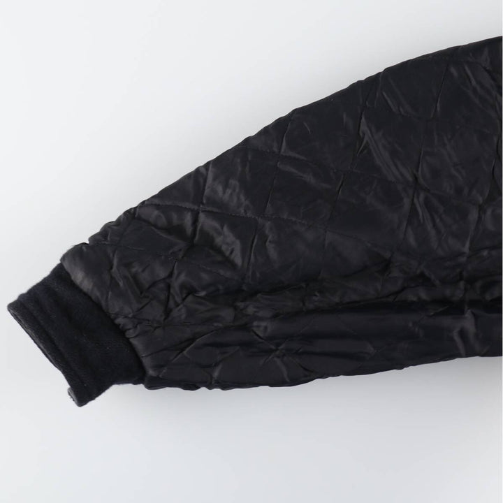 du CHARME Leather Sleeve Wool Varsity Jacket Award Jacket Varsity Jacket Made in Canada Men's L Size Vintage /evb008141