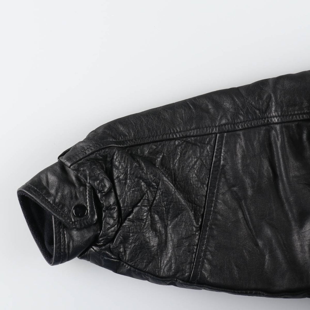 du CHARME Leather Sleeve Wool Varsity Jacket Award Jacket Varsity Jacket Made in Canada Men's L Size Vintage /evb008141