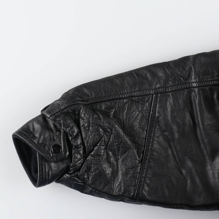 du CHARME Leather Sleeve Wool Varsity Jacket Award Jacket Varsity Jacket Made in Canada Men's L Size Vintage /evb008141