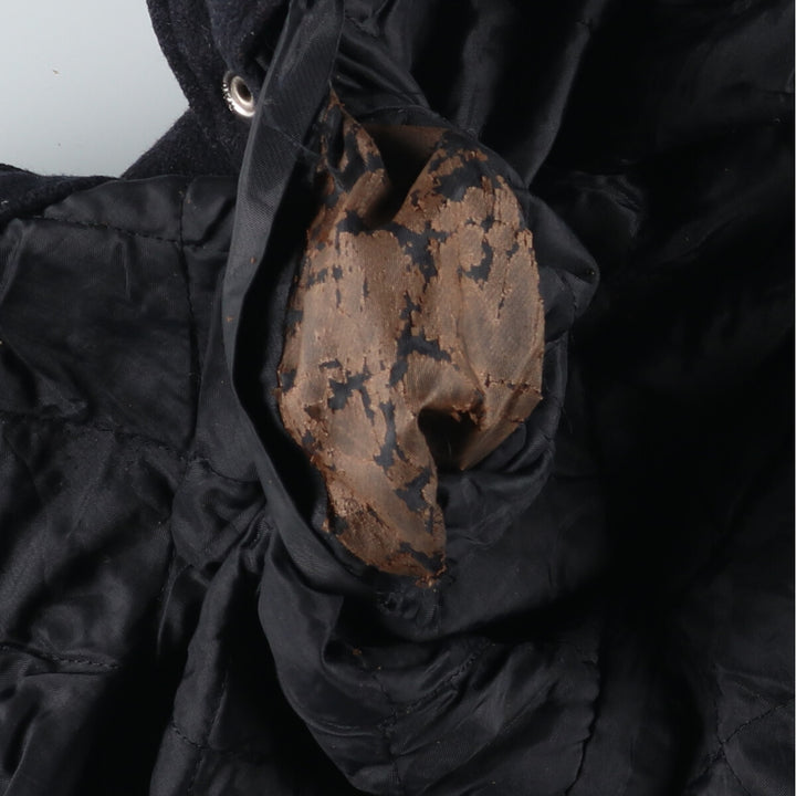 du CHARME Leather Sleeve Wool Varsity Jacket Award Jacket Varsity Jacket Made in Canada Men's L Size Vintage /evb008141