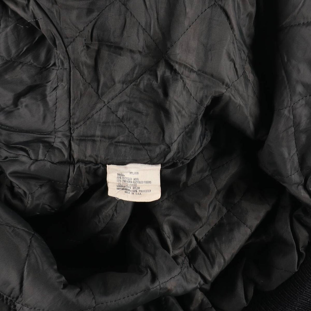 80'S DeLong Collared Sleeve Leather Wool Varsity Jacket Award Jacket Varsity Jacket Made in USA Men's L Size Vintage /evb008142